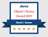Avvo clients' choice award 2021 | David I. Grauer | Five stars